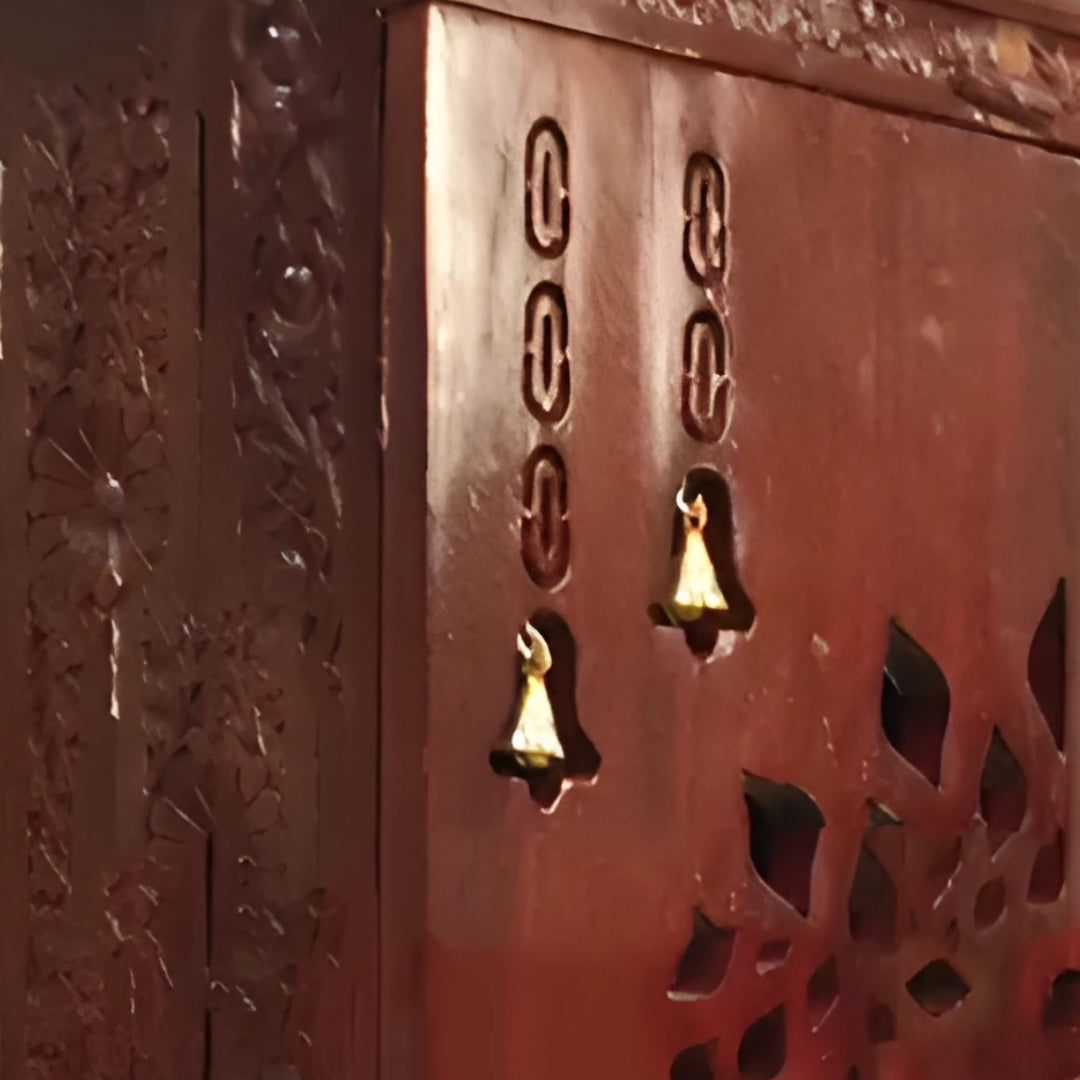 Amruta Teak Wood Mandap (Brown) zoom view 