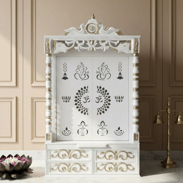 Ananta Teak Wood Mandap (White) lifestyle view 