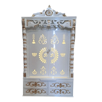 Ananta Teak Wood Mandir (White) lyfstyle view1
