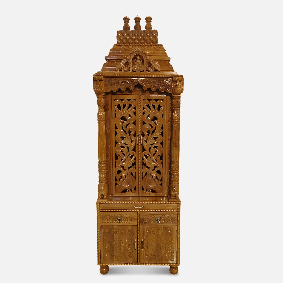 Anantesh Teak Wood Mandap Teak with Door