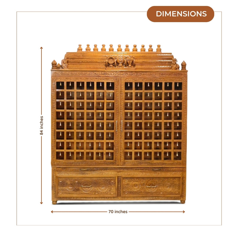  Aniruddha Teak Wood Mandap (Teak) dimensions 