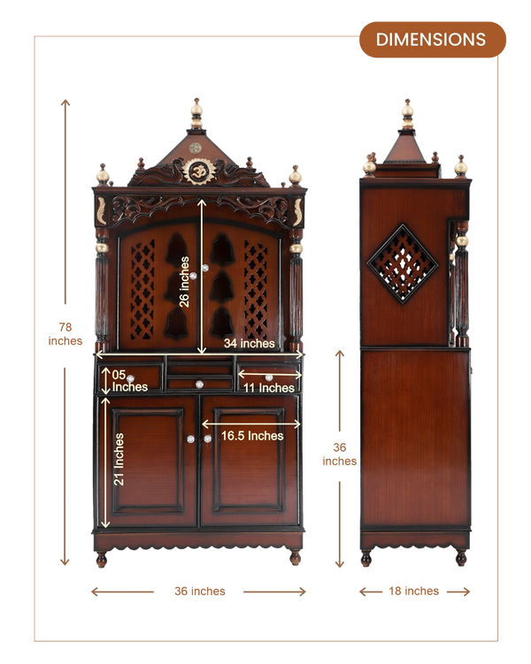Dimensions of Antarusya Pooja Mandap