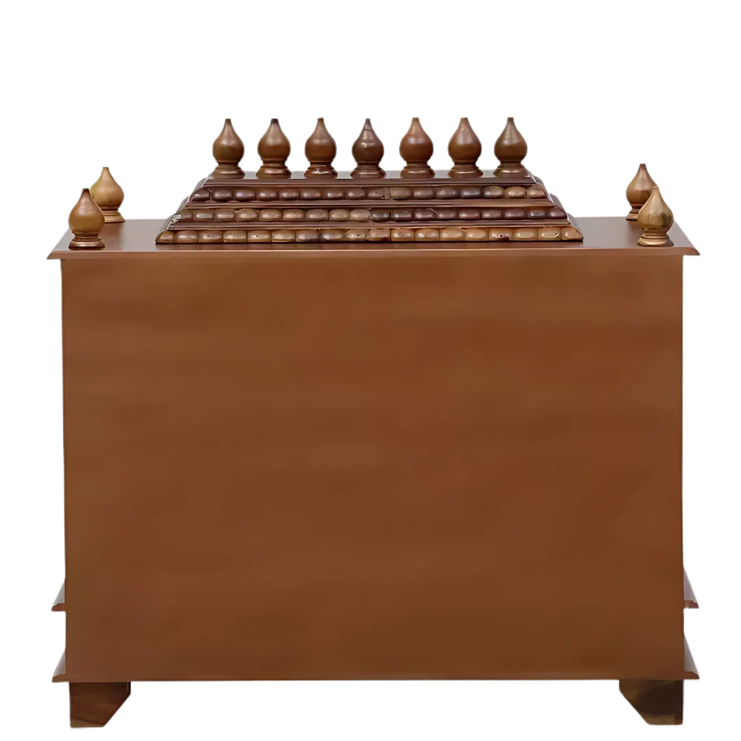 Anvaya Sheesham Wood Mandir (Teak) Back View