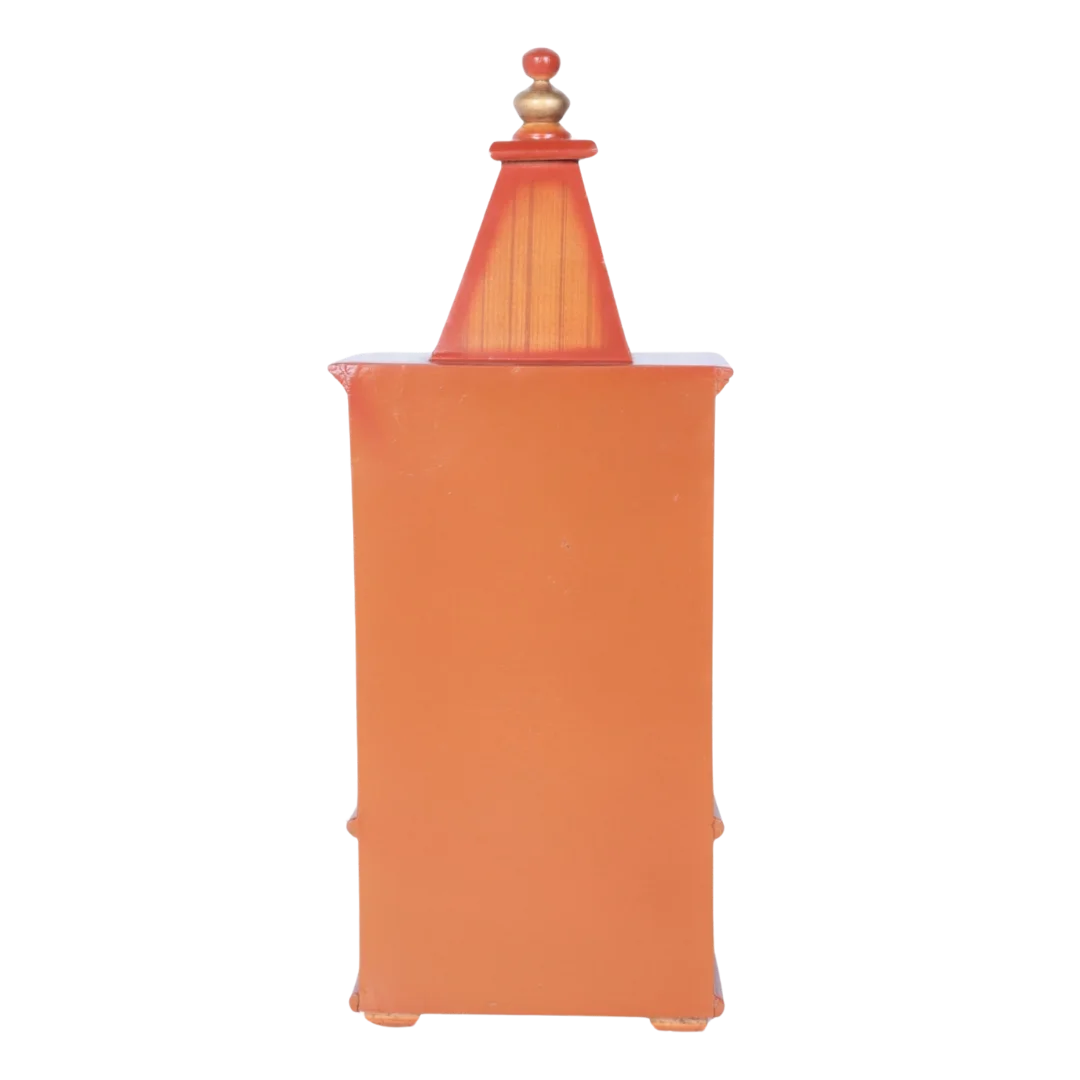 Aradhya Teak Wood Pooja Mandir (Teak Gold) Back View