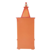 Aradhya Teak Wood Pooja Mandir (Teak Gold) Back View