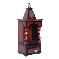 Aradhya Wall Mount Pooja Mandir (Brown Gold) Side View