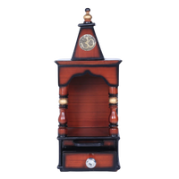 Aradhya Wall Mount Pooja Mandir (Brown Gold)