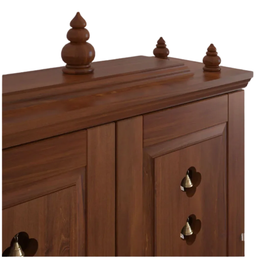 Aravaya Pooja Mandir with Door (Teak) zoom view