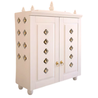 Aravaya Pooja Mandir with Door (White) side angle 