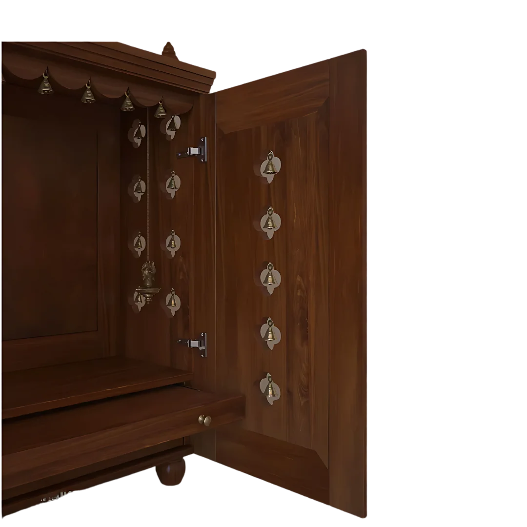 Aravaya Pooja Mandir with Door (Teak)