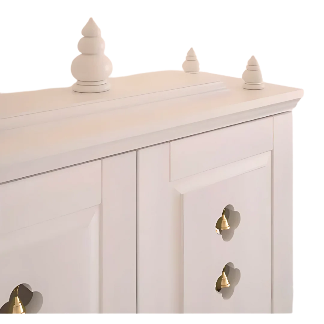 Aravaya Pooja Mandir with Door (White)