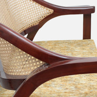 Arbor Solid Wood Lofa Sofa (Gold Velvet)close view 