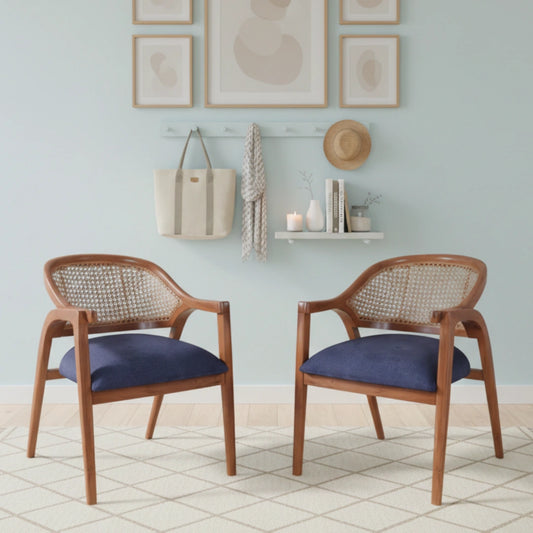 Arbor Teak Wood Arm Chairs (Teak Blue) lifestyle image 