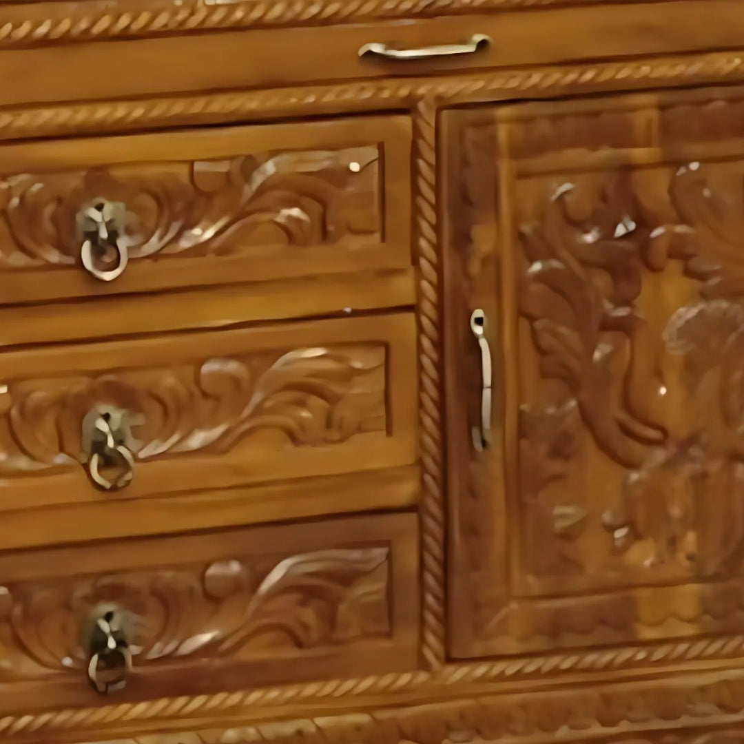 Archana Teak Wood Mandap (Teak) close  view 