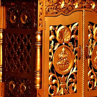  Archisha Teak Wood Mandap (Gold) close view 