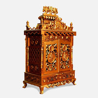  Archisha Teak Wood Mandap (Gold) side angle