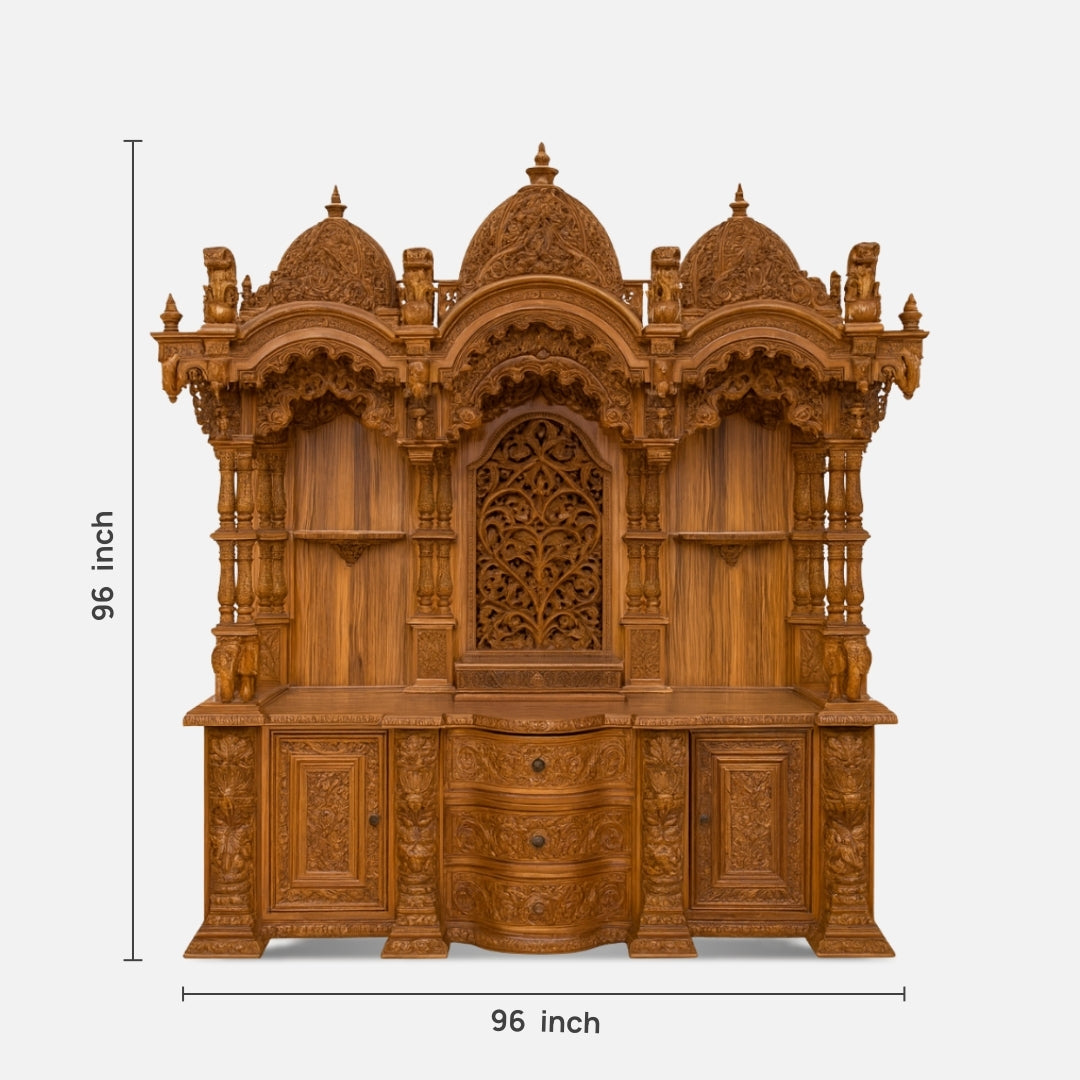  Archit Teak Wood Mandap (Teak) dimensions   