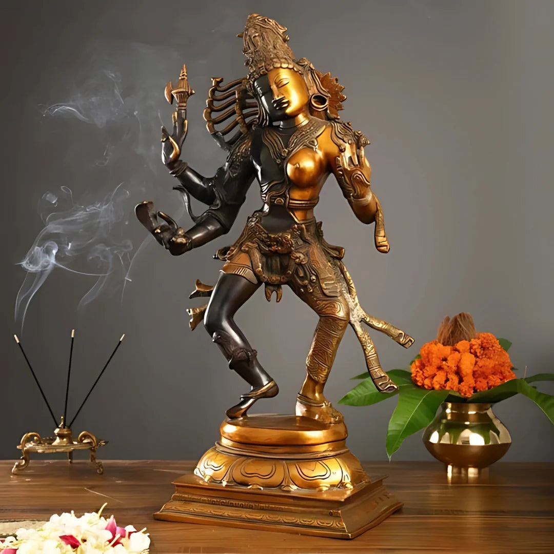 Ardhanarishvara Brass Idol lifestyle view