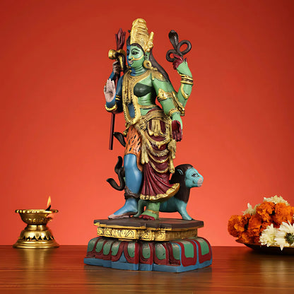 Ardhanarishwari Durga Brass Idol lifestyel view