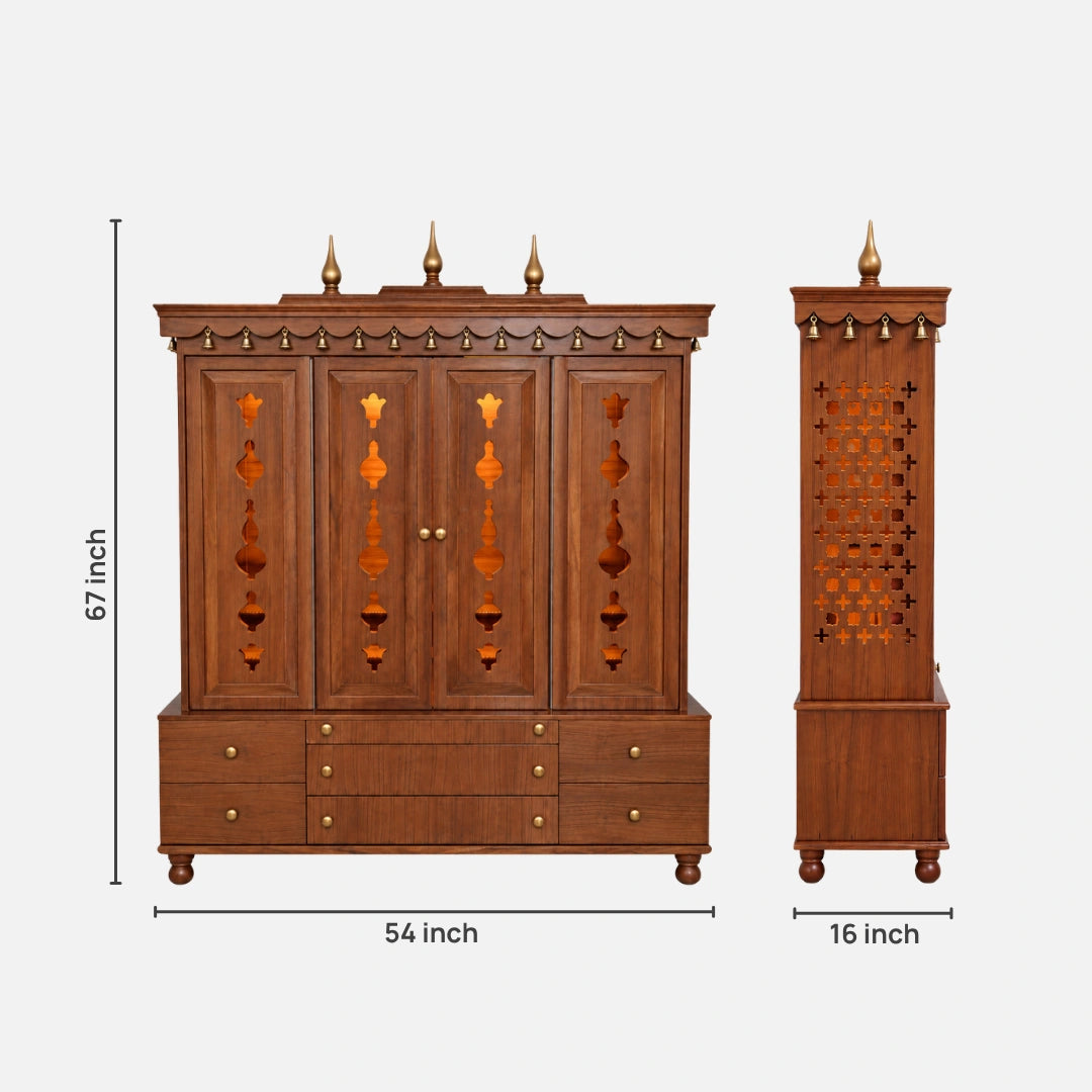 Arjit Teak Wood Mandap (Teak) Dimensions