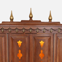 Arjit Teak Wood Pooja Mandap (Teak) dome view 