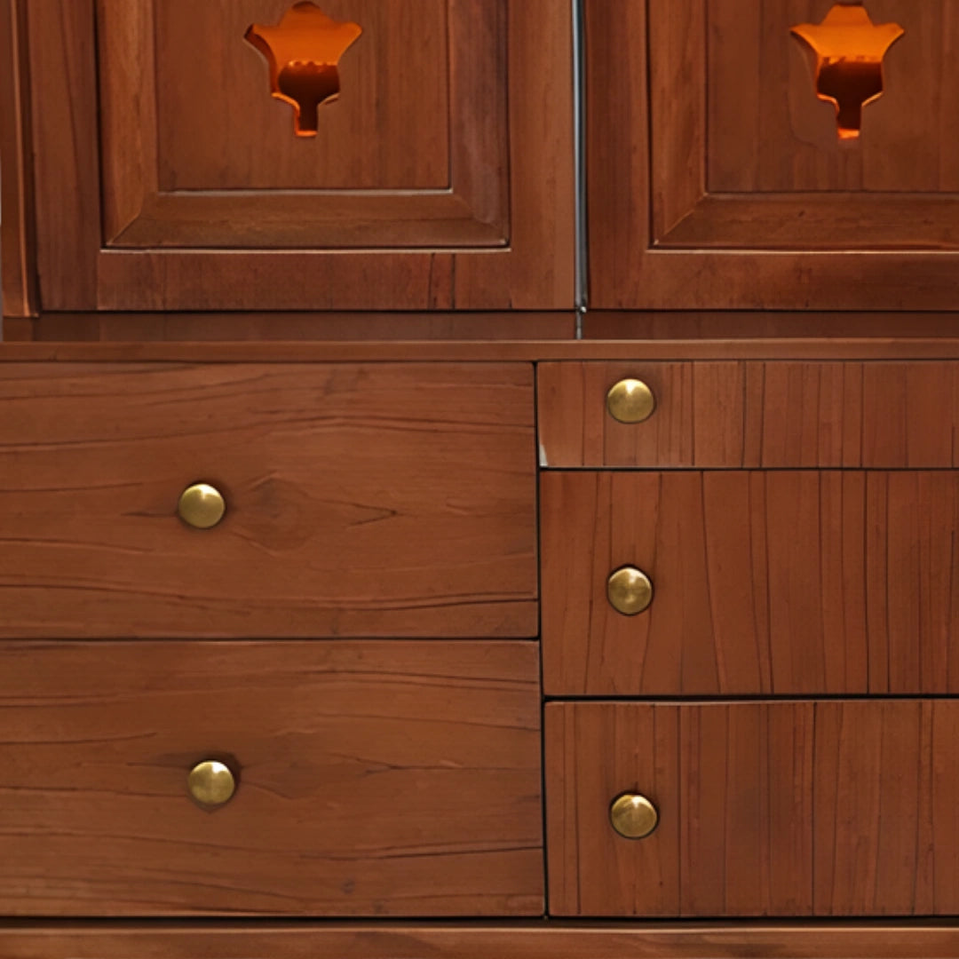 Arjit Teak Wood Pooja Mandap (Teak) dome view 