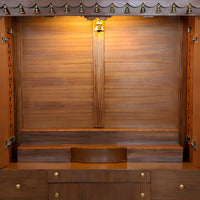 Arjit Teak Wood Pooja Mandap (Teak) pooja area  