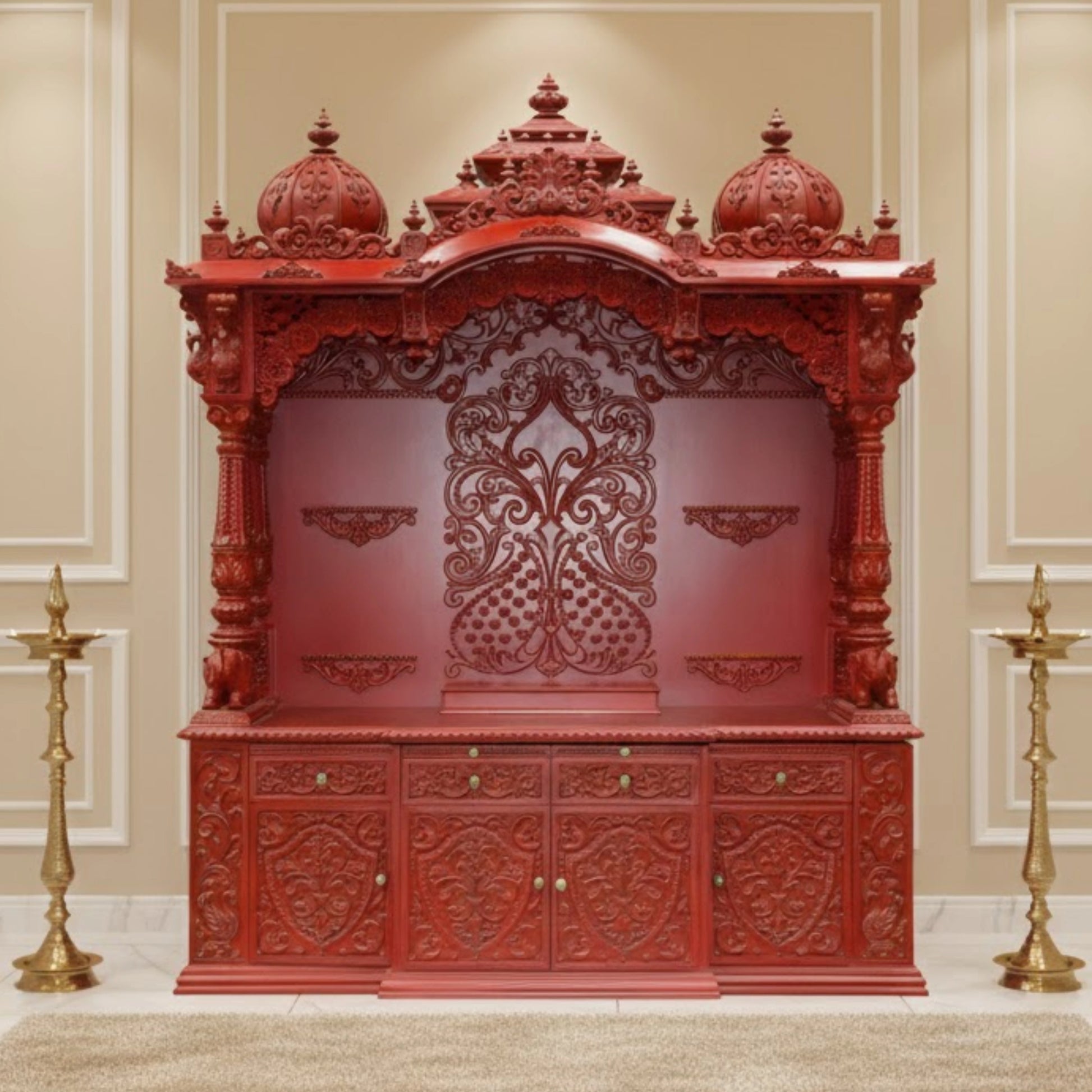 Arjun Teak Wood Mandap (Cherry) lifestyle image