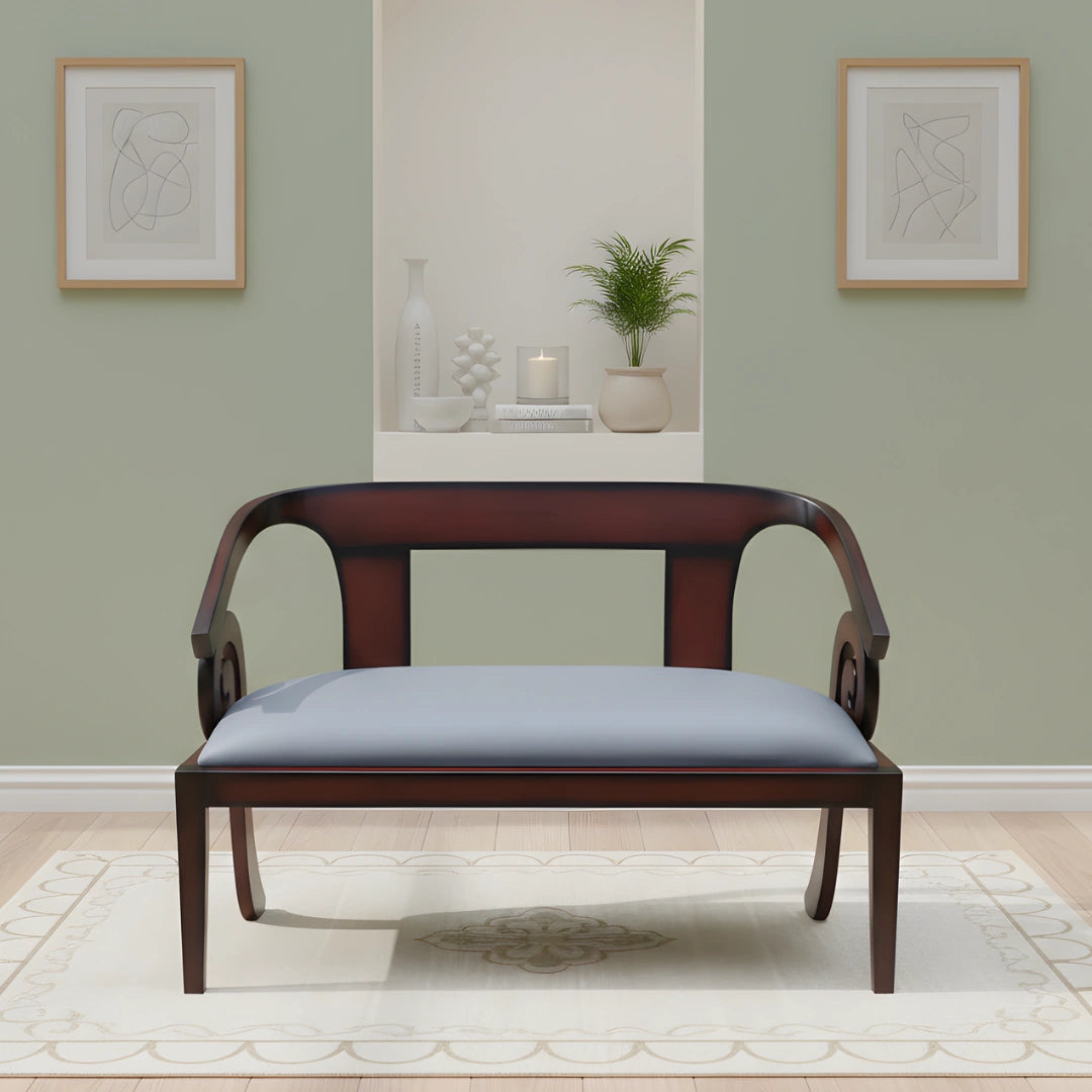 Arlaxa Solid Wood Love Sofa (Brown Grey) lifestyle image