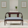 Arlaxa Solid Wood Love Sofa (Brown Grey)