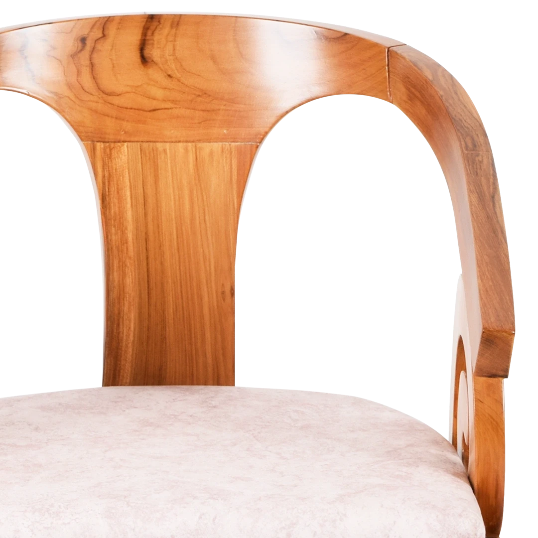 Arlaxa Teak Wood Arm Chair in Teak Biege color zoom view handle