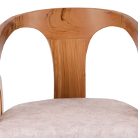 Arlaxa Teak Wood Arm Chair Zoom View(Teak Beige)