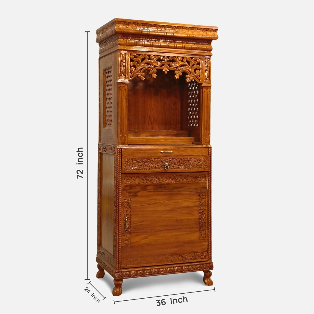 Arogya Teak Wood Mandap (Teak) dimensions 