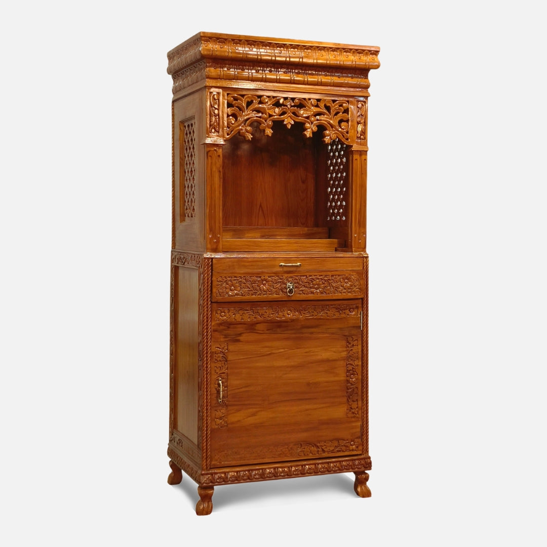 Arogya Teak Wood Mandap (Teak) side angle