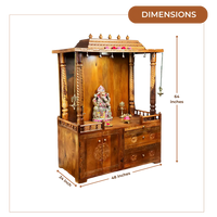 Arpanam Sheesham Wood Mandap (Teak) Dimensions