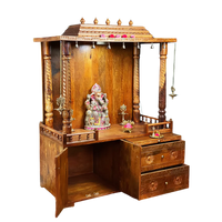 Arpanam Sheesham Wood Mandap (Teak) Open Drawer Side Angle 