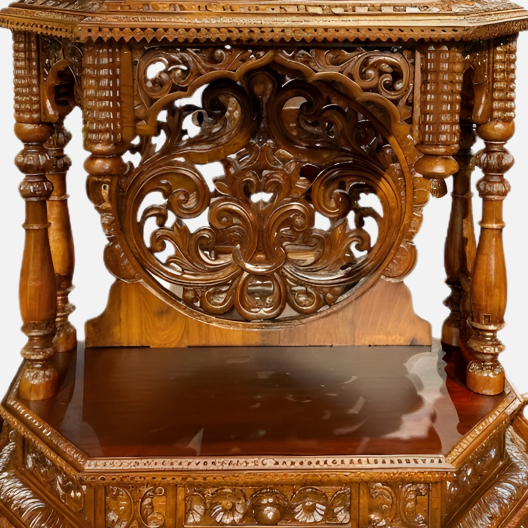   Asha Teak Wood Mandap (Teak) close view