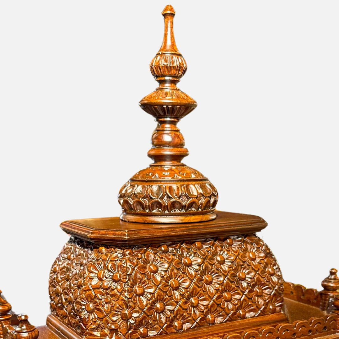  Asha Teak Wood Mandap (Teak) dimensions zoom view 