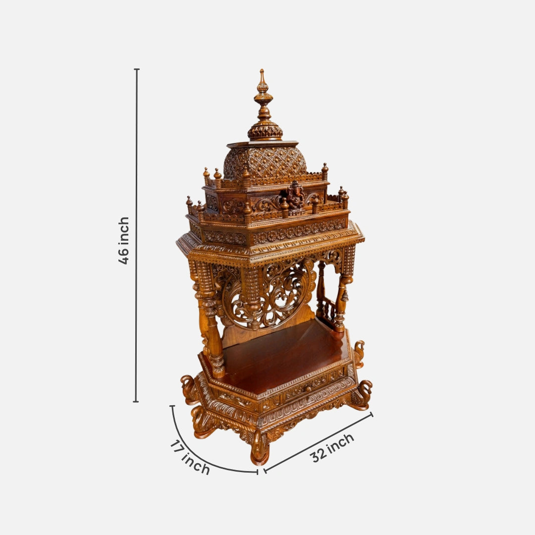 Asha Teak Wood Mandap (Teak) dimensions
