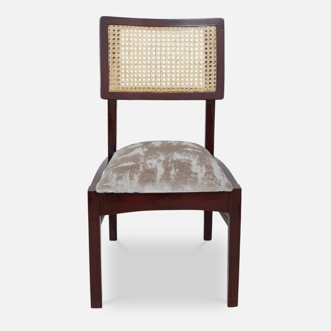 Astoria Teak Wood Dining chair (Brown) front view 