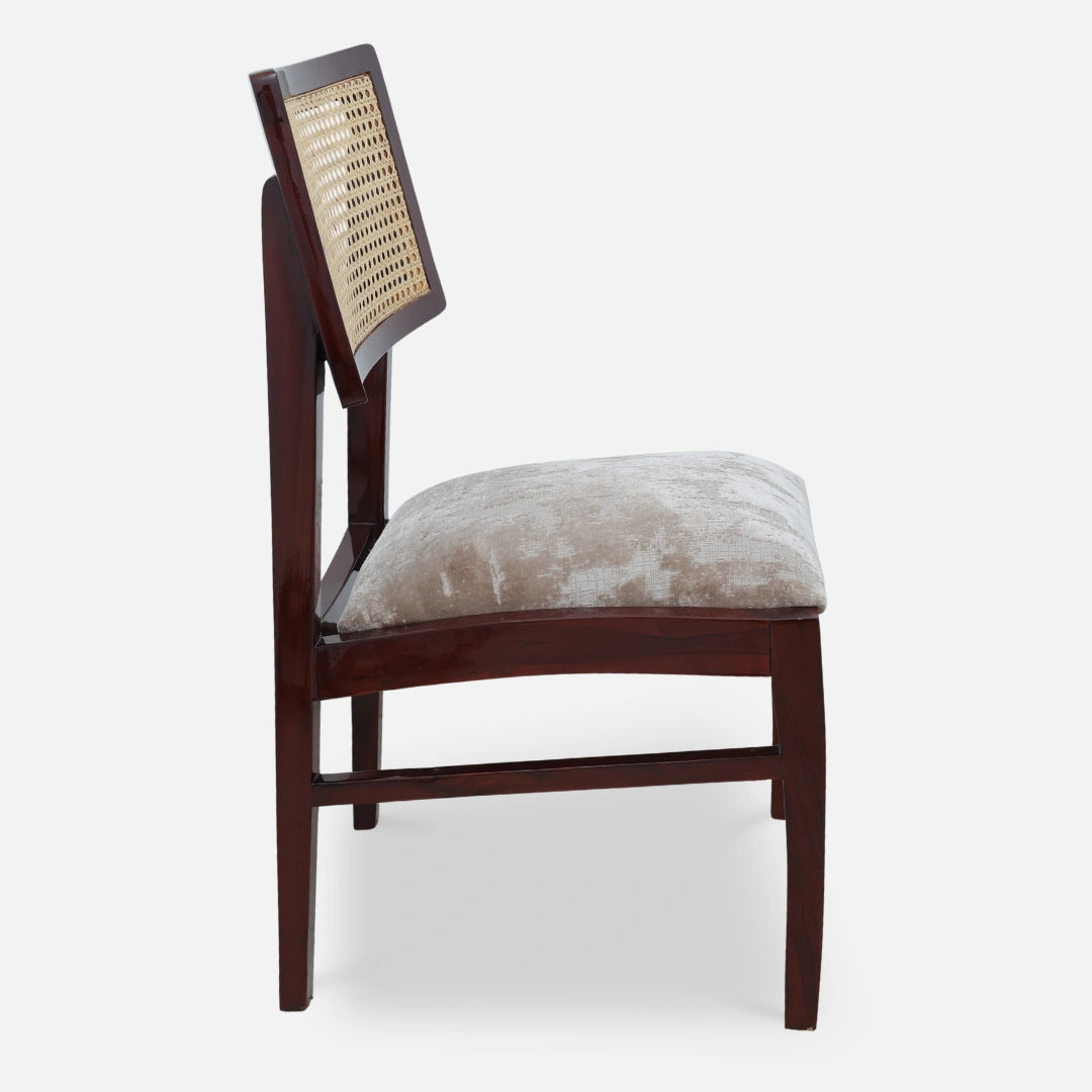 Astoria Teak Wood Dining chair (Brown) side view 