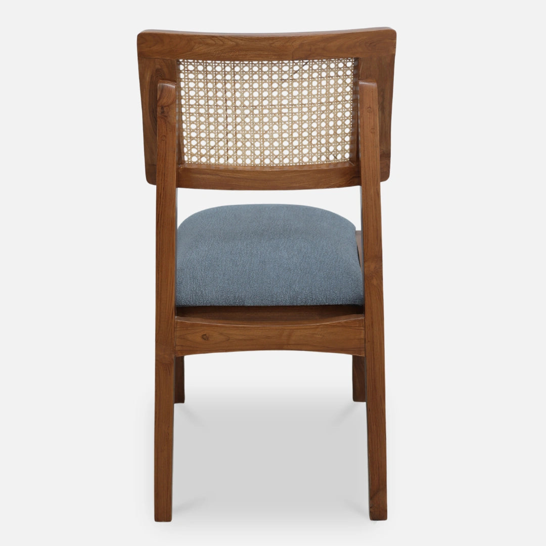 Astoria Teak Wood Dining chair (Teak) back view 