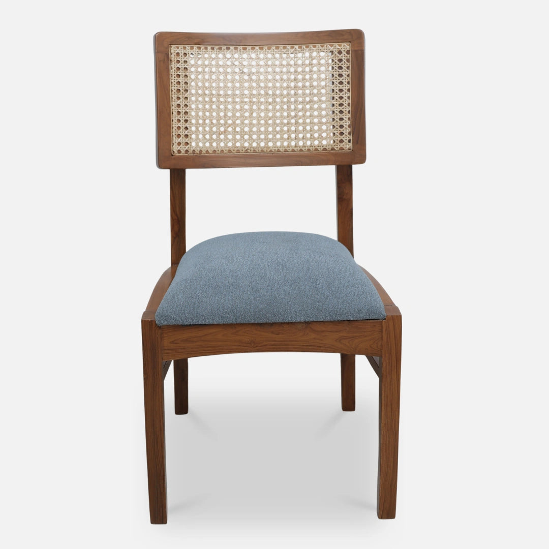Astoria Teak Wood Dining chair (Teak) front view 