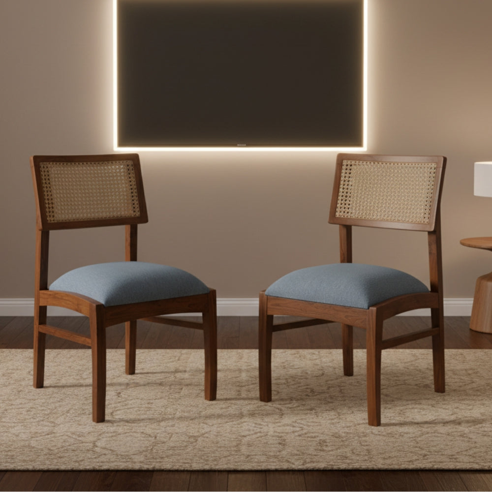 Astoria Teak Wood Dining chair (Teak) lifestyle view 