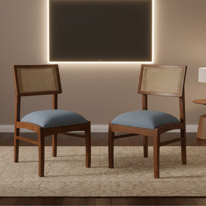 Astoria Teak Wood Dining chair (Teak) lifestyle view 