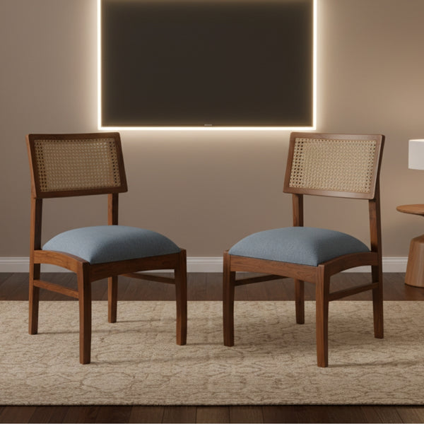 Astoria Teak Wood Dining chair (Teak) lifestyle view 