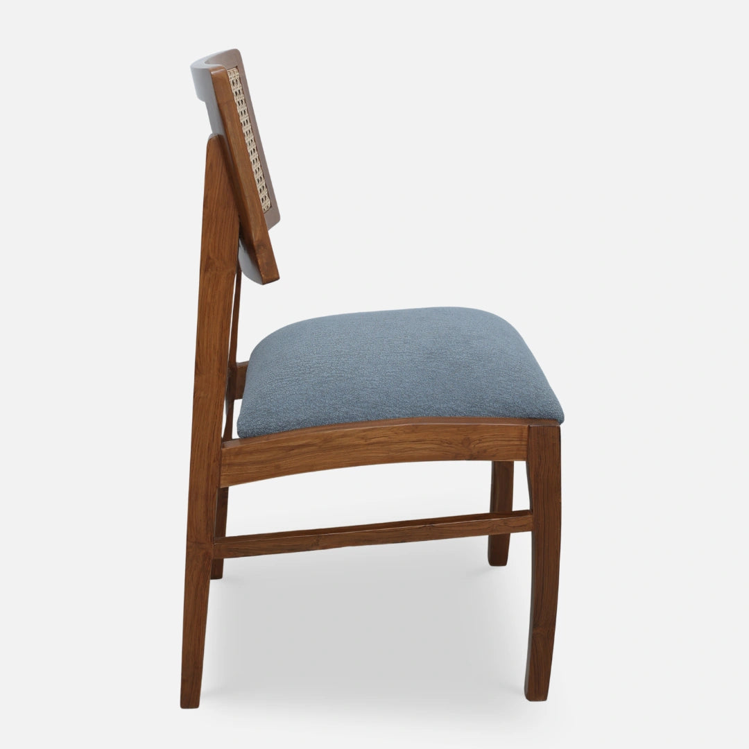 Astoria Teak Wood Dining chair (Teak) side view 