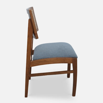 Astoria Teak Wood Dining chair (Teak) side view 