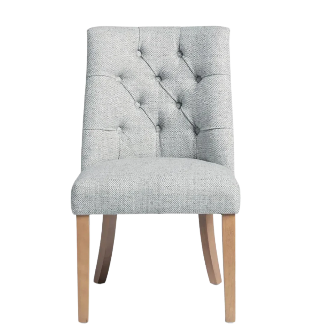 Astra Teak Wood Dining Chair (Light Grey)