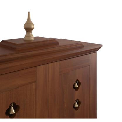 Aumkara Teak Wood Mandir with Door (Teak)